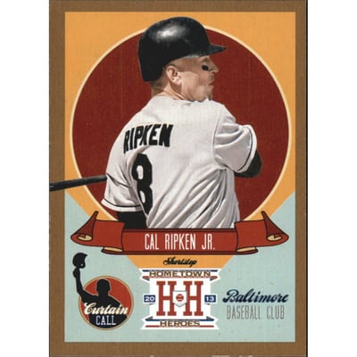 2013 Hometown Heroes Curtain Call Gold #15 Cal Ripken Jr.