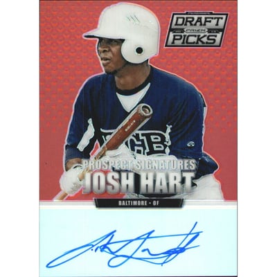 2013 Panini Prizm Perennial Draft Picks Prospect Signatures Red Prizms #39 Josh Hart
