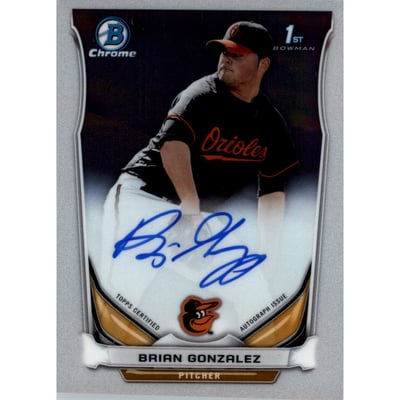 2014 Bowman Chrome Draft Draft Pick Autographs #BCABGO Brian Gonzalez