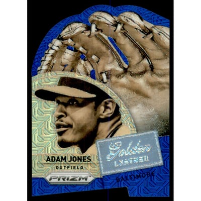 2014 Panini Prizm Gold Leather Die Cut Prizms Blue Mojo #9 Adam Jones