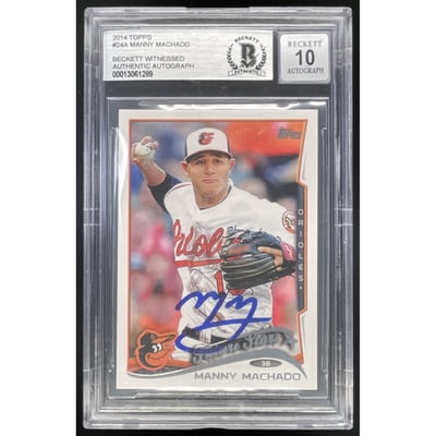 2014 Topps #24a Manny Machado Auto Autograph BGS Authentic