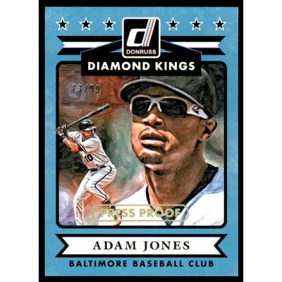 2015 Donruss Press Proofs Gold #3 Adam Jones DK