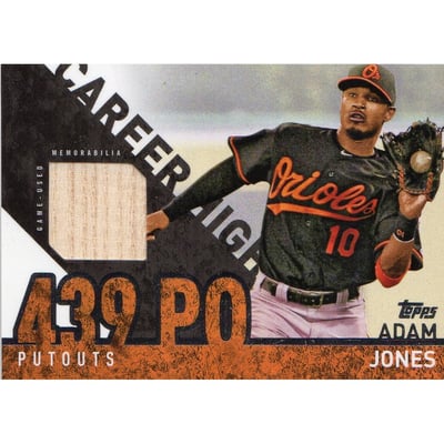 2015 Topps Career High Relics #CHRAJ Adam Jones S2