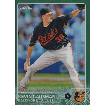 2015 Topps Chrome Green Refractors #196 Kevin Gausman