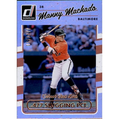2017 Donruss Stat Line Career #57 Manny Machado/477
