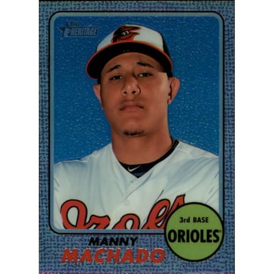 2017 Topps Heritage Chrome Purple Refractors #THC420 Manny Machado