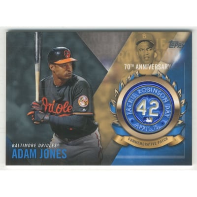 2017 Topps Jackie Robinson Logo Patch #JRPCAJO Adam Jones