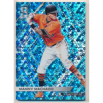 2018 Panini Spectra Neon Blue #4 Manny Machado