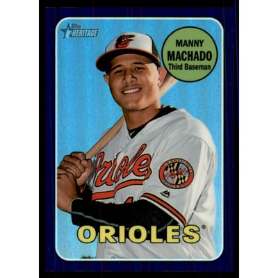2018 Topps Heritage Chrome Purple Refractors #THC151 Manny Machado