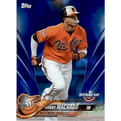 2018 Topps Opening Day Blue Foil #16 Manny Machado