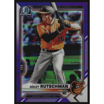 2021 Bowman Chrome Prospects Purple Refractors #BCP241 Adley Rutschman