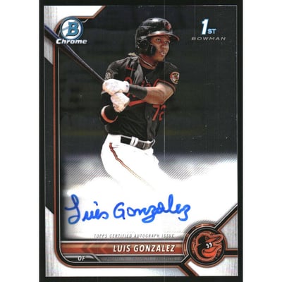 2022 Bowman Chrome Prospect Autographs #CPALG Luis Gonzalez