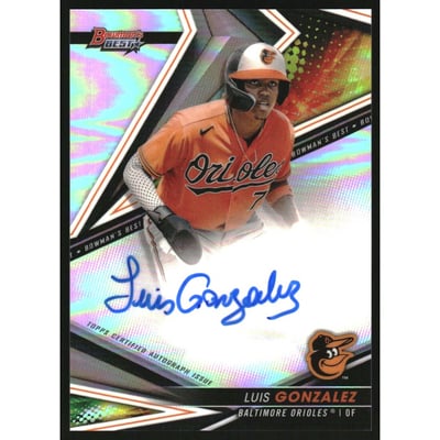 2022 Bowman's Best Best of '22 Autographs Refractors #B22LG Luis Gonzalez