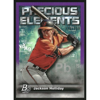 2023 Bowman Platinum Precious Elements Purple #PE11 Jackson Holliday