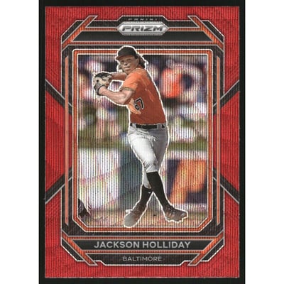 2023 Panini Prizm Prizms Ruby Wave #160 Jackson Holliday