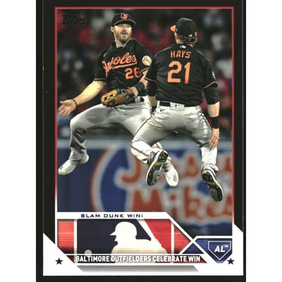 2023 Topps Black #499 Slam Dunk Win!/Ryan McKenna/Austin Hays