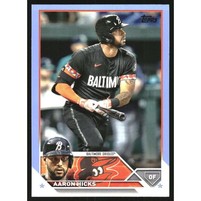 2023 Topps Update Father's Day Blue #US299 Aaron Hicks