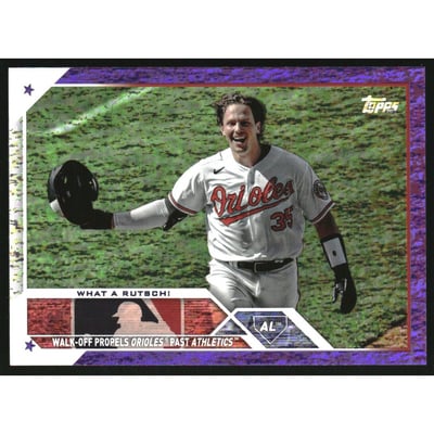 2023 Topps Update Purple Foilboard #US7 Adley Rutschman