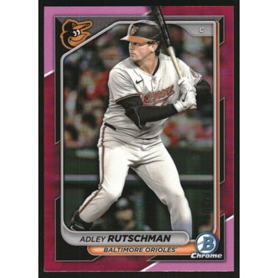 2024 Bowman Chrome Fuchsia Refractors #52 Adley Rutschman