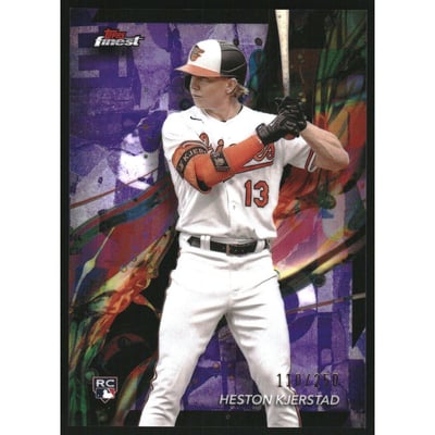 2024 Finest Purple Refractors #43 Heston Kjerstad