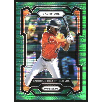 2024 Panini Prizm Prizms Green Pulsar #6 Enrique Bradfield Jr.