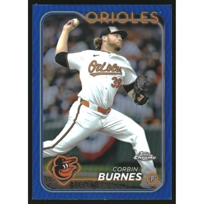 2024 Topps Chrome Blue Refractors #3 Corbin Burnes
