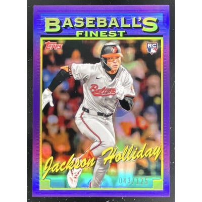 2024 Topps Finest What If 1993 Finest Prototype Purple Jackson Holliday RC /125