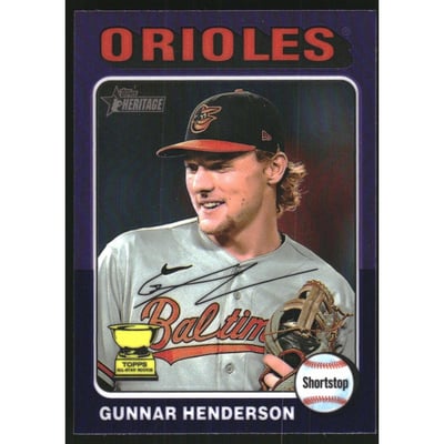 2024 Topps Heritage Chrome Purple Refractors #24 Gunnar Henderson