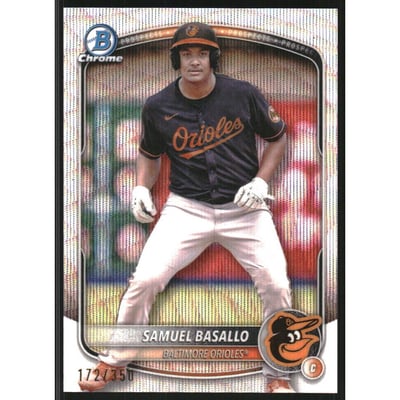 2025 Bowman Chrome Prospects Wave Refractors #BCP109 Samuel Basallo