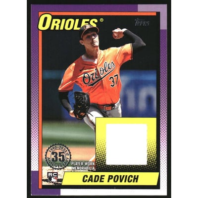 2025 Topps '90 Topps Relics #90R2CP Cade Povich S2