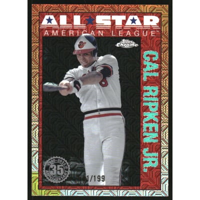 2025 Topps '90 Topps Silver Pack Chrome All Star Aqua Refractors #90ASC39 Cal Ripken Jr.