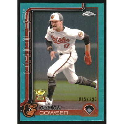 2025 Topps Chrome Teal Refractors #44 Colton Cowser