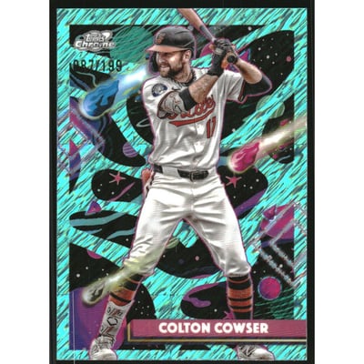 2025 Topps Cosmic Chrome Aqua Equinox Refractors #3 Colton Cowser