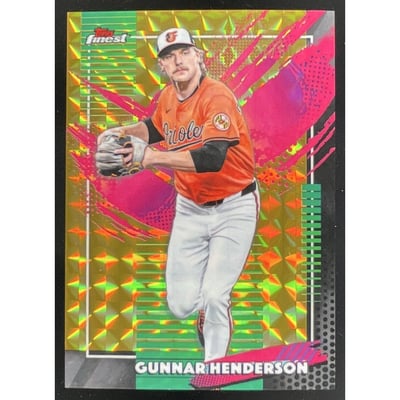 2026 Topps Finest Rare Gold Geometric Refractor #254 Gunnar Henderson /50