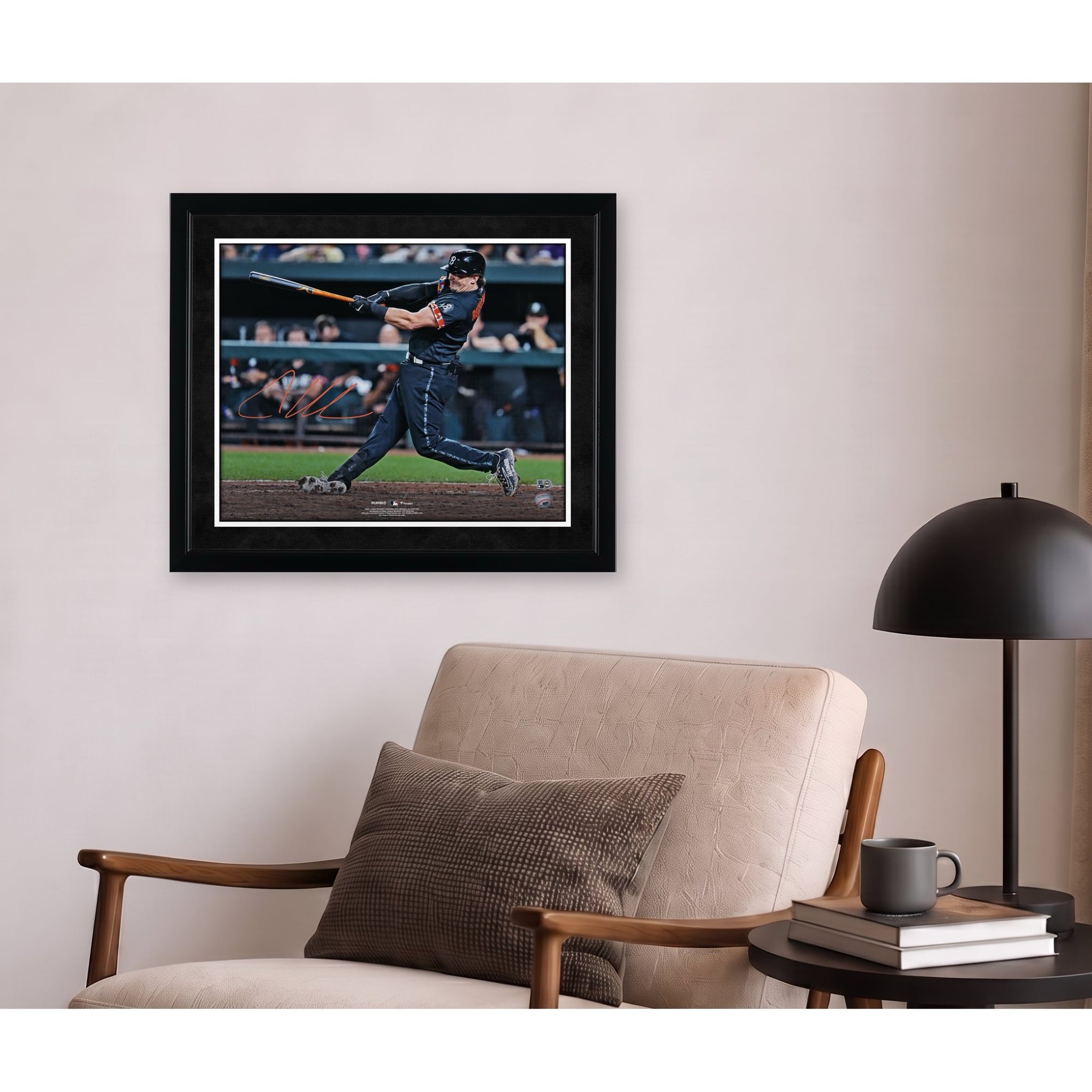 Adley Rutschman Baltimore Orioles Autographed 16" x 20" City Connect Jersey Swing Photograph
