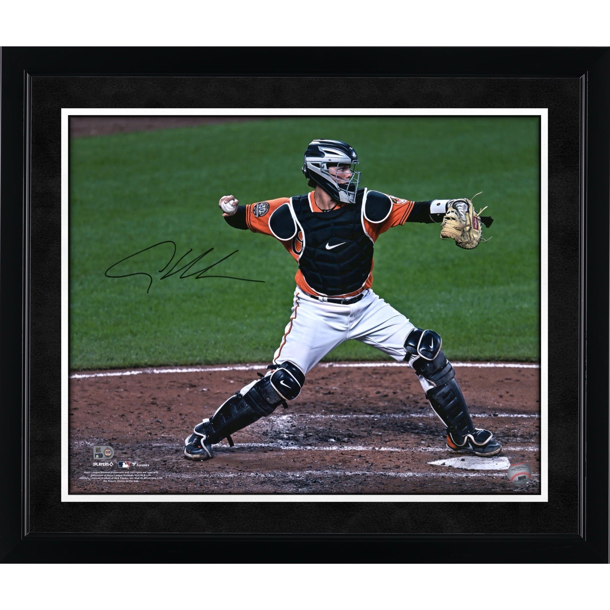 Adley Rutschman Baltimore Orioles Autographed 16" x 20" Debut Catching Photograph