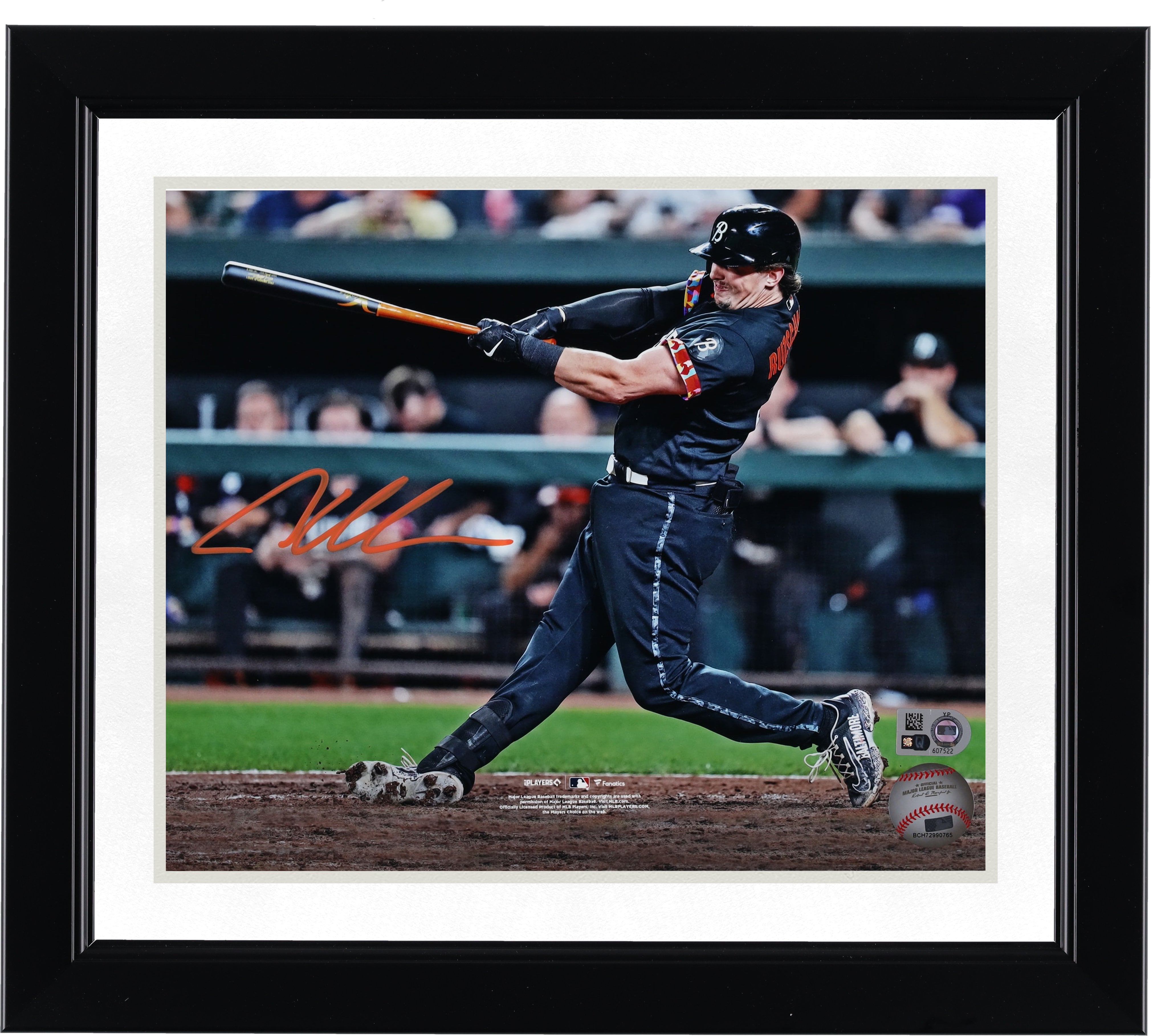 Adley Rutschman Baltimore Orioles Autographed 8" x 10" City Connect Jersey Swing Photograph