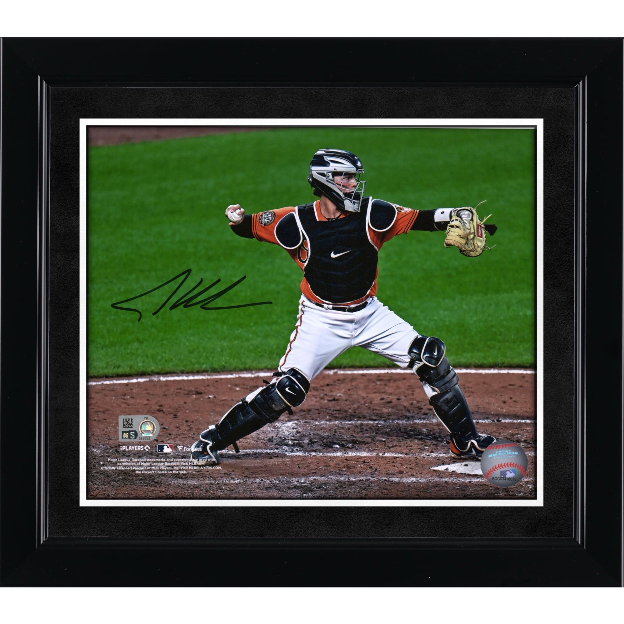 Adley Rutschman Baltimore Orioles Autographed 8" x 10" Debut Catching Photograph