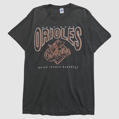 Baltimore Orioles Russell 90s T-shirt - Black - S by Fanatics Real Vintage
