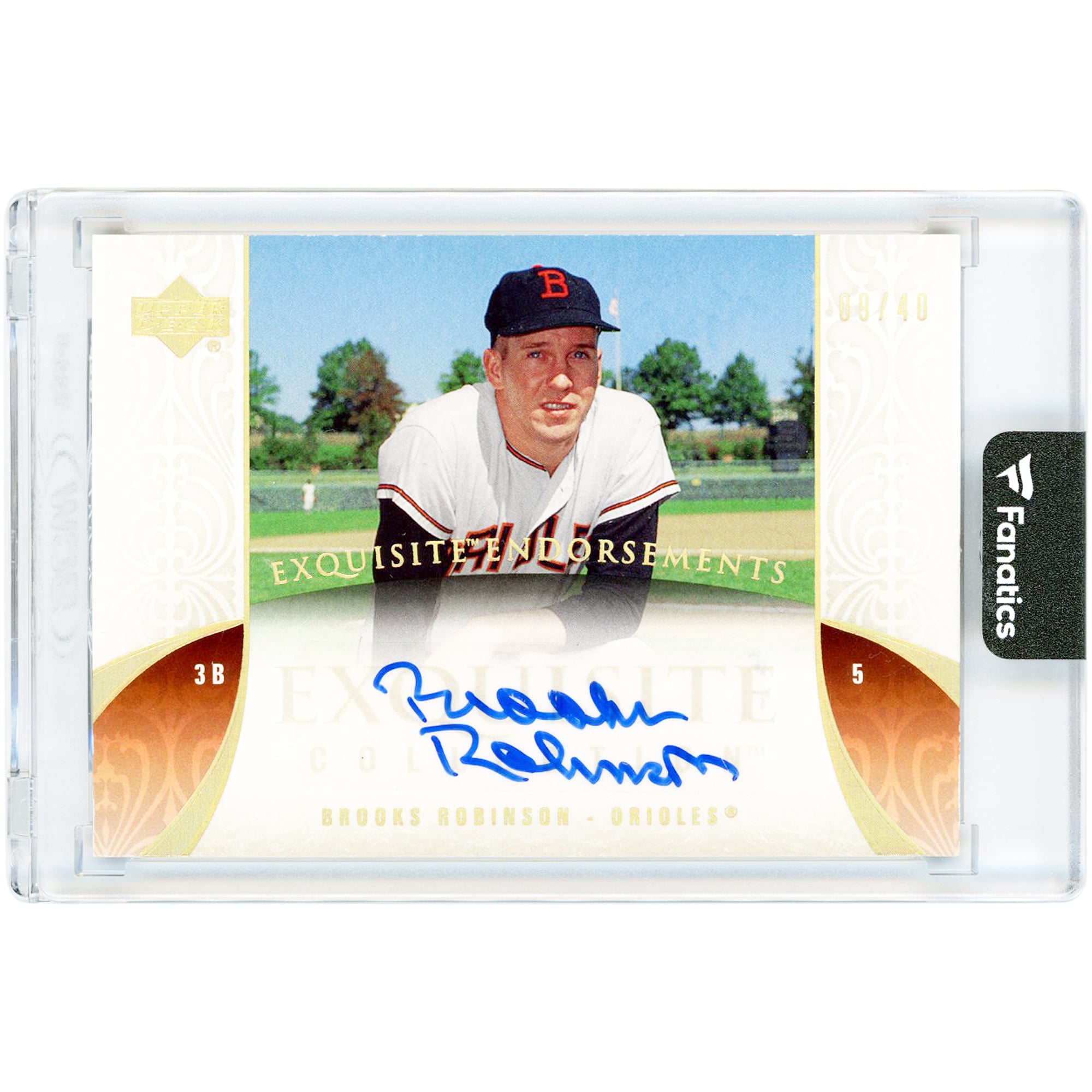 Brooks Robinson Baltimore Orioles Autographed 2006 Upper Deck Exquisite Collection Exquisite Endorsements #EN-BR #9/40 Card