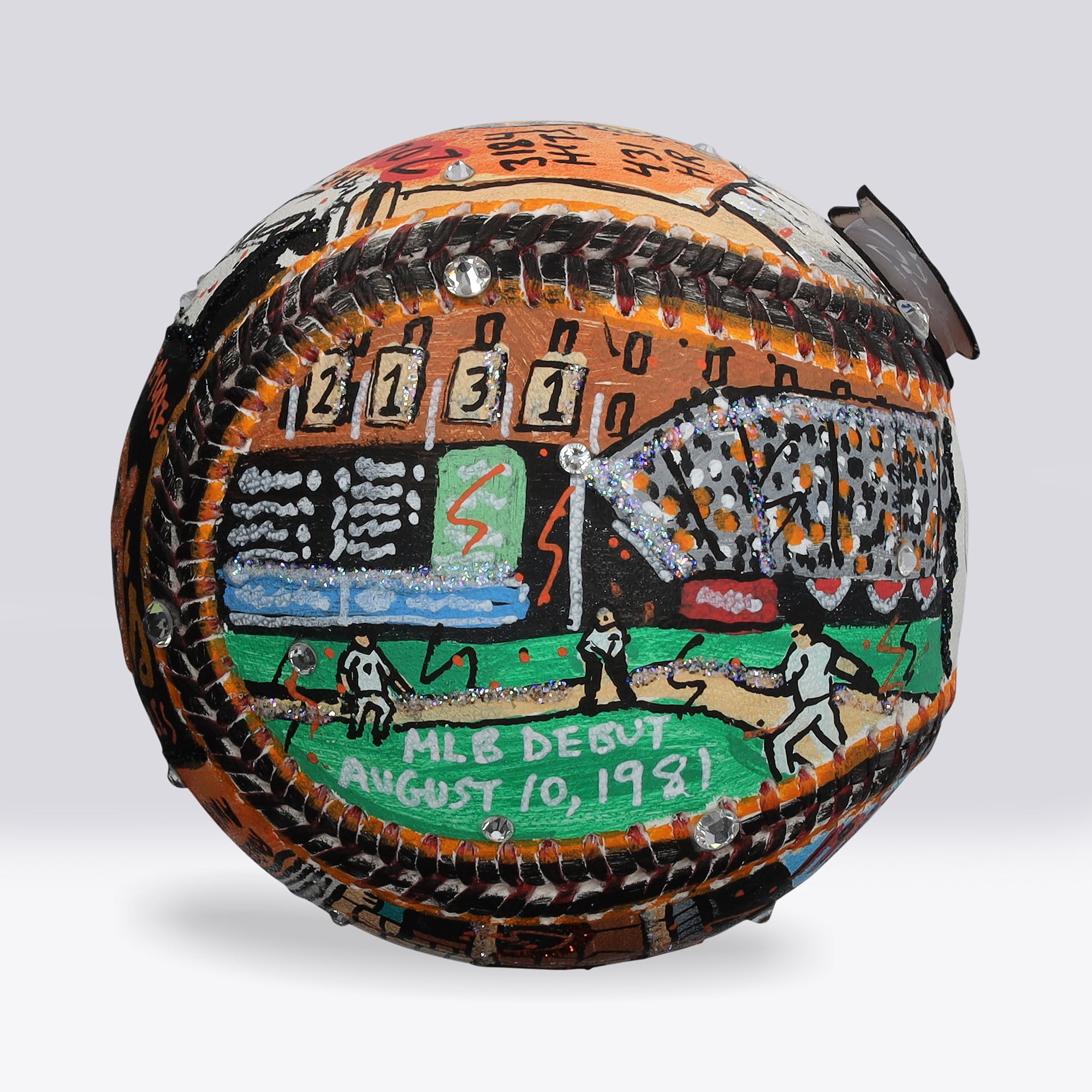 Cal Ripken Jr. Baltimore Orioles Autographed Baseball with "HOF 2007" Inscription - Art by Charles Fazzino - NF70446025