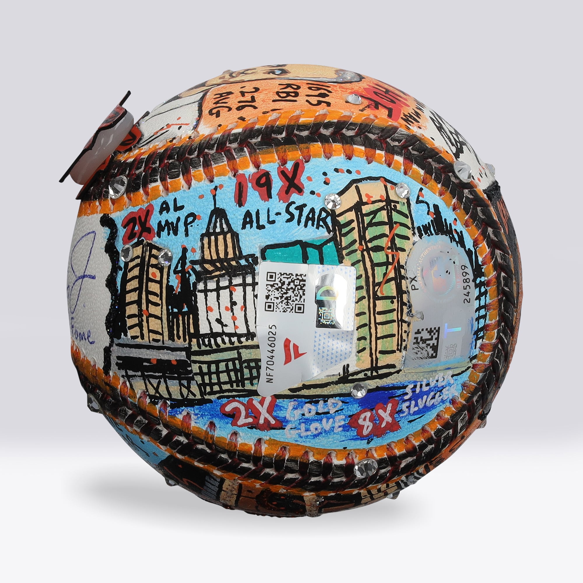 Cal Ripken Jr. Baltimore Orioles Autographed Baseball with "HOF 2007" Inscription - Art by Charles Fazzino - NF70446025