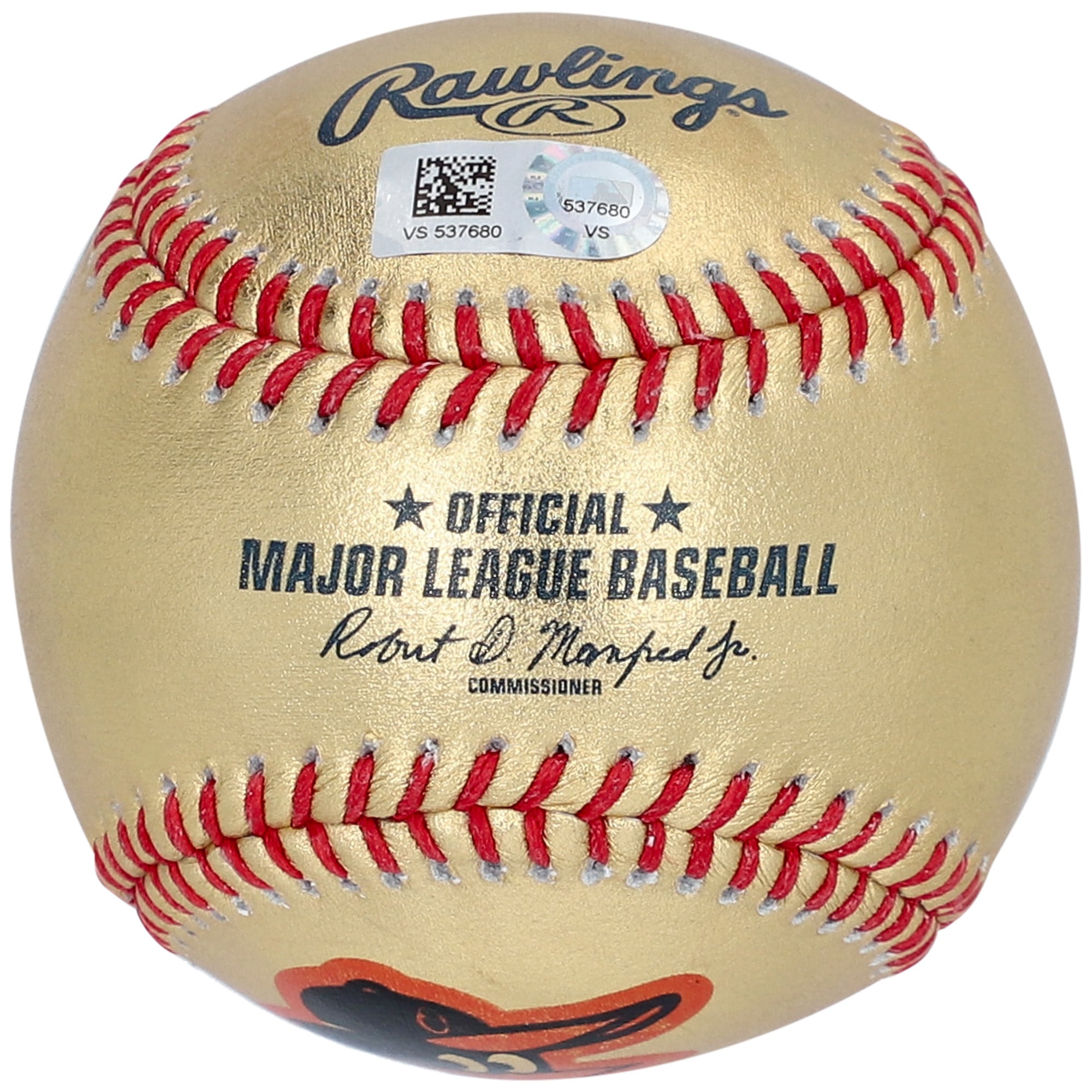 Cal Ripken Jr. Baltimore Orioles Autographed Gold Leather Baseball
