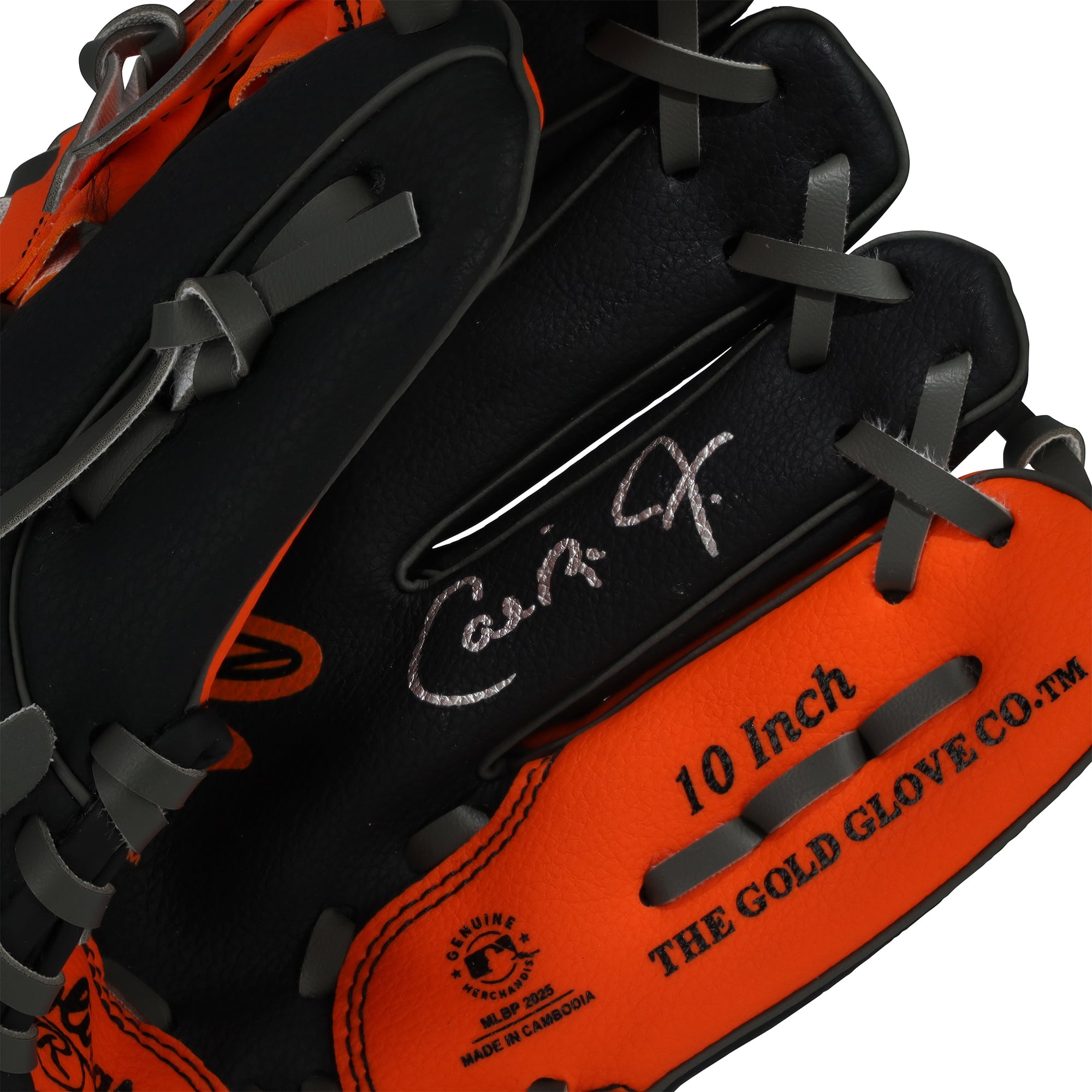 Cal Ripken Jr. Baltimore Orioles Autographed Rawlings 10" Collectible Team Logo Glove
