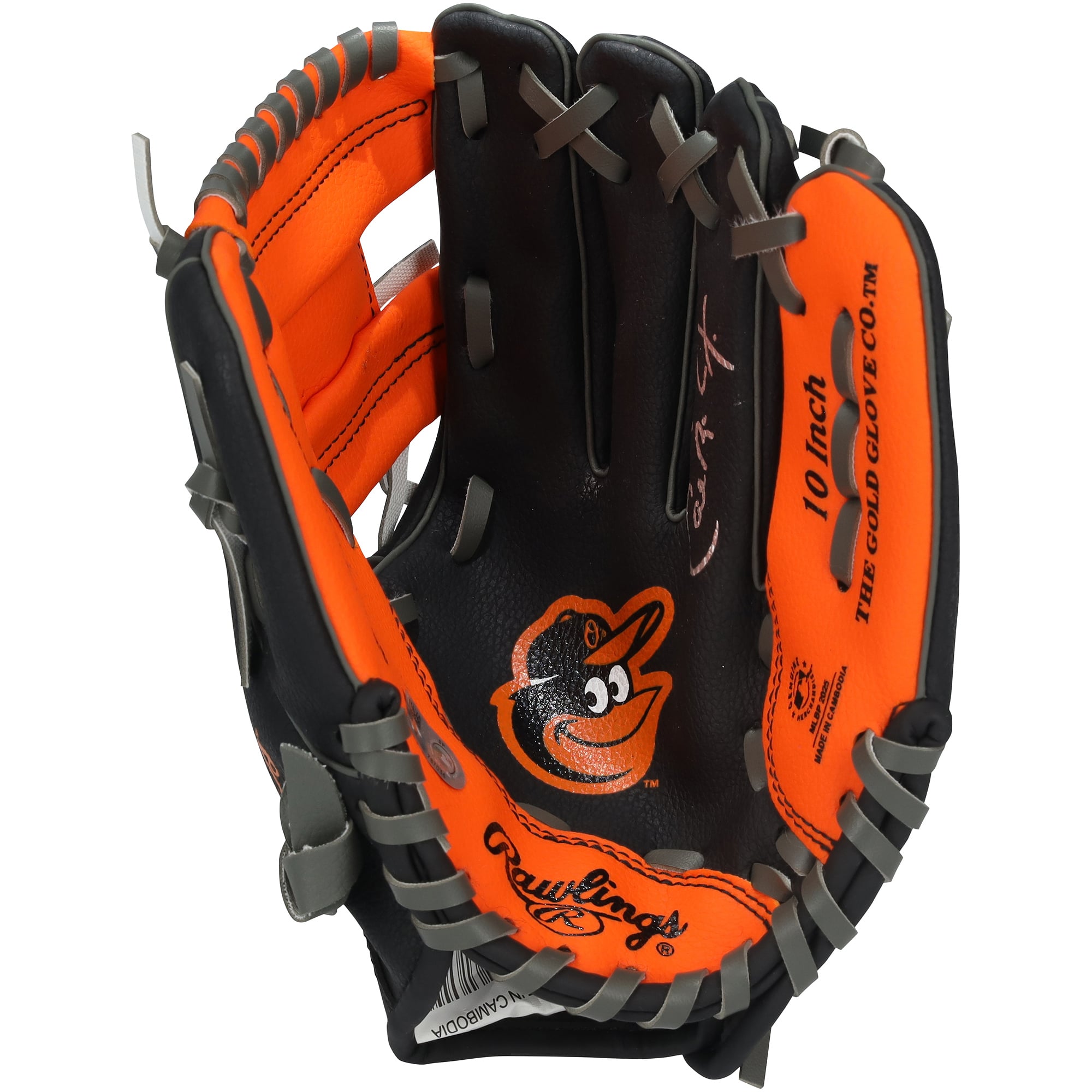 Cal Ripken Jr. Baltimore Orioles Autographed Rawlings 10" Collectible Team Logo Glove