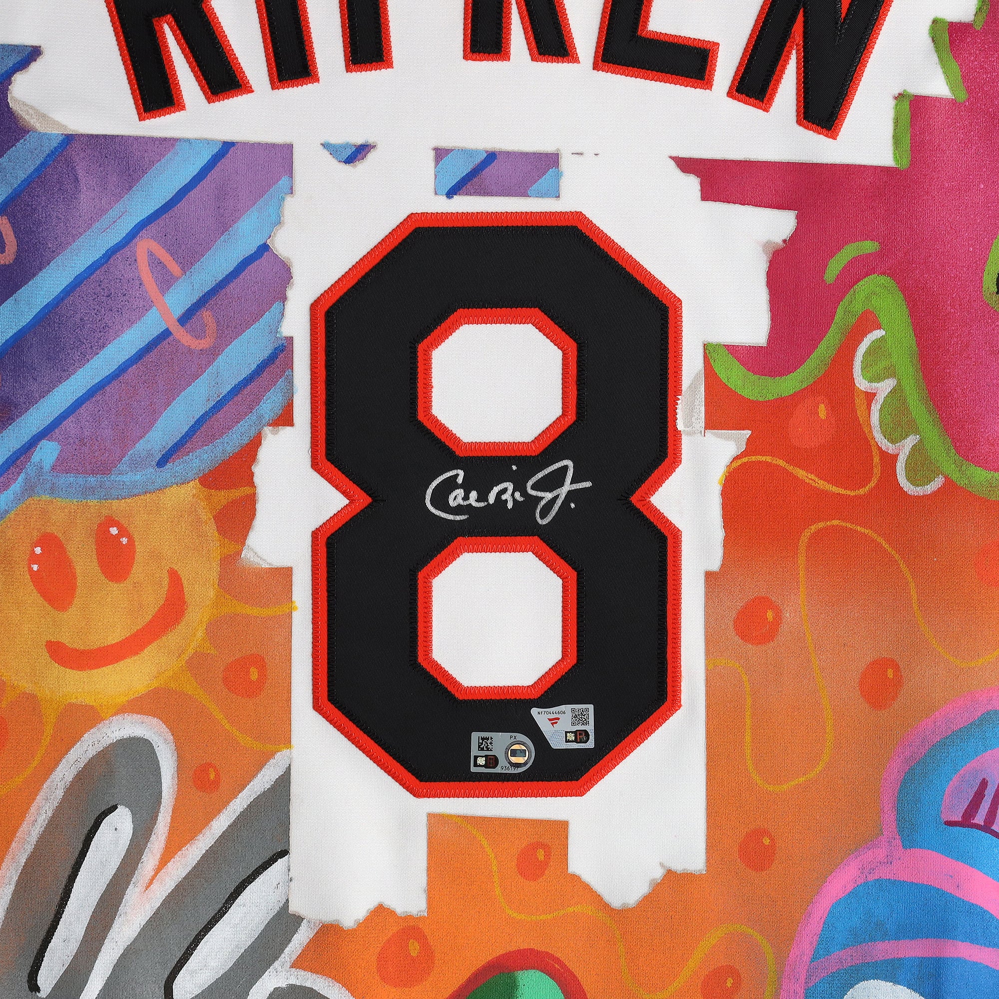 Cal Ripken Jr. Baltimore Orioles Autographed White Mitchell & Ness Authentic Jersey - Art by JPO - Limited Edition #1/1 - NF70444606