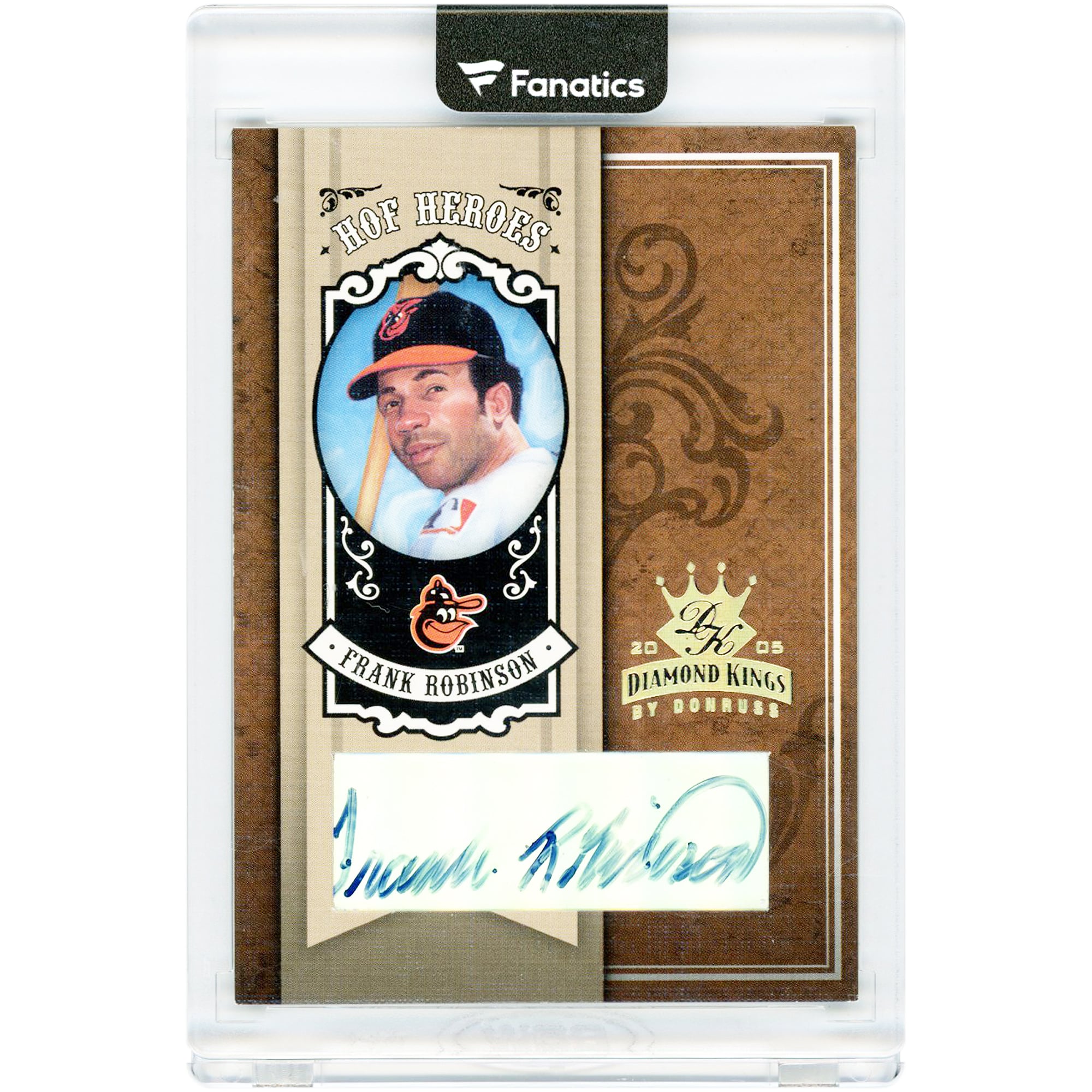 Frank Robinson Baltimore Orioles Autographed 2005 Donruss Diamond Kings HOF Heroes #HH-52 #10/10 Card