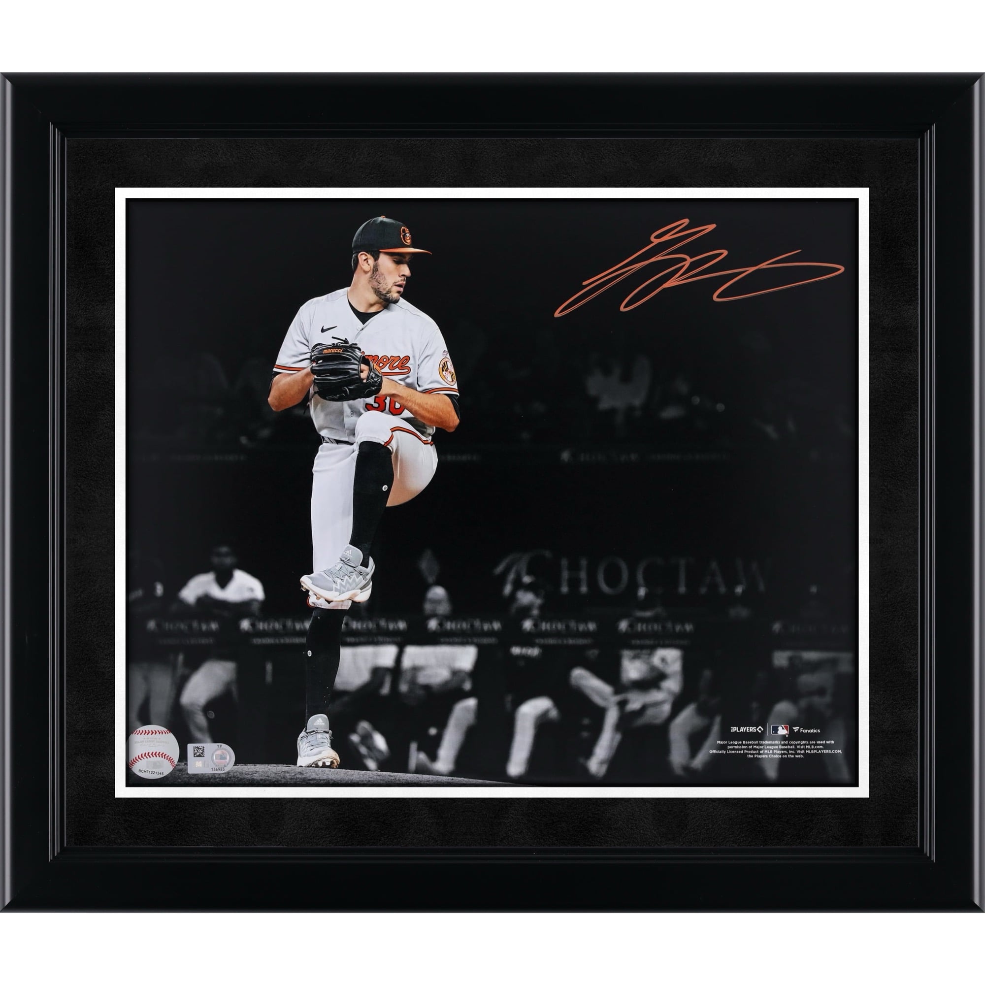Grayson Rodriguez Baltimore Orioles Autographed 11" x 14" MLB Debut Spotlight Photograph