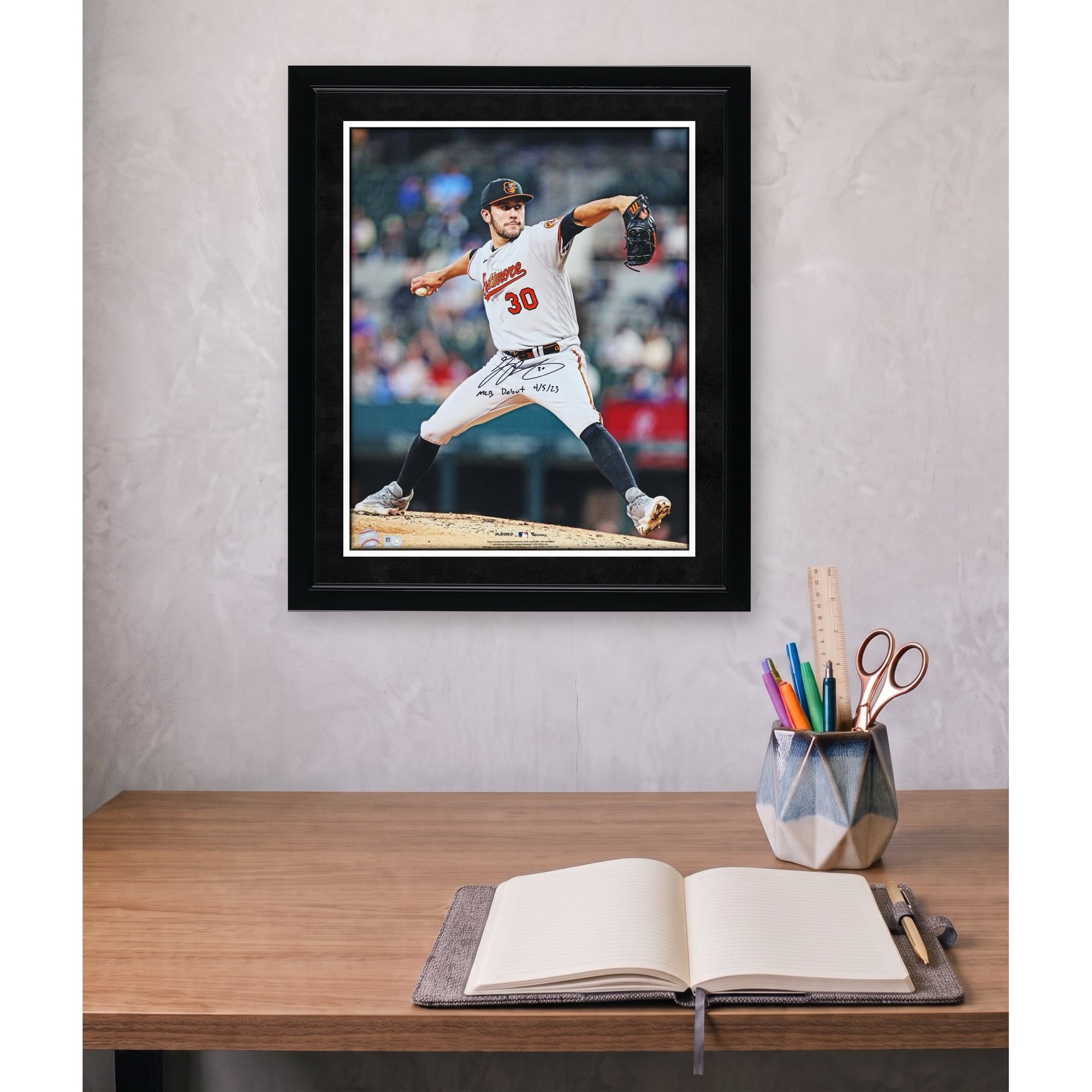 Grayson Rodriguez Baltimore Orioles Autographed 16" x 20" MLB Debut Photograph with "MLB Debut 4/5/23" Inscription