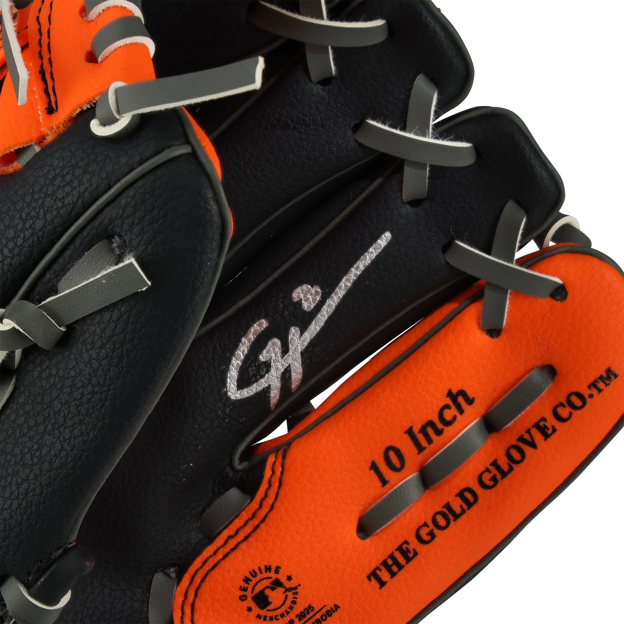 Gunnar Henderson Baltimore Orioles Autographed Rawlings 10" Collectible Team Logo Glove